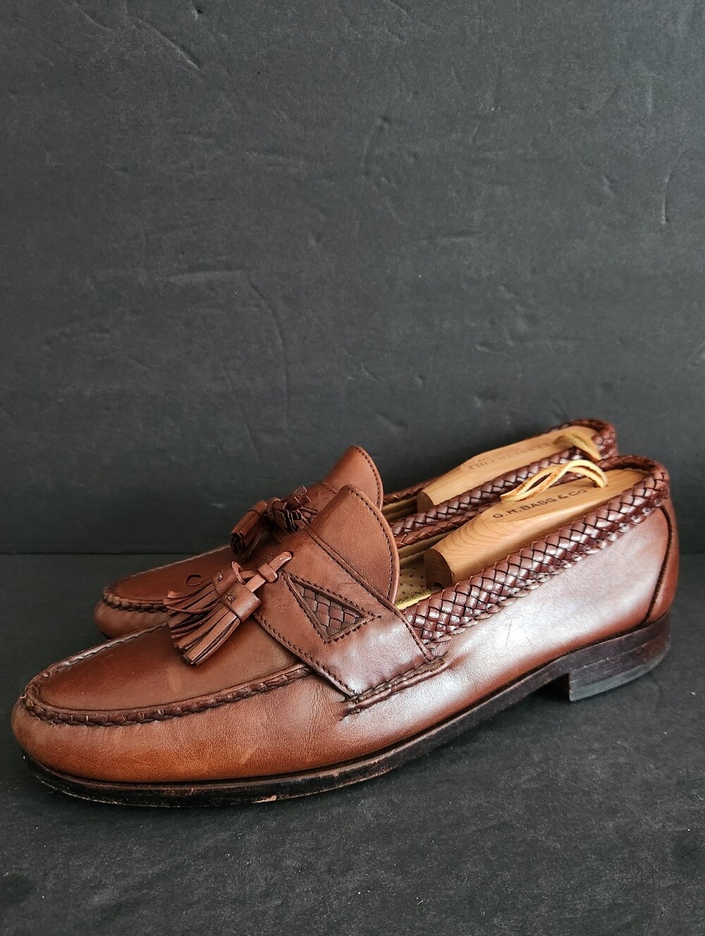 Allen Edmonds Maxfield Brown Leather Slip On Shoes Mens Size 9.5A